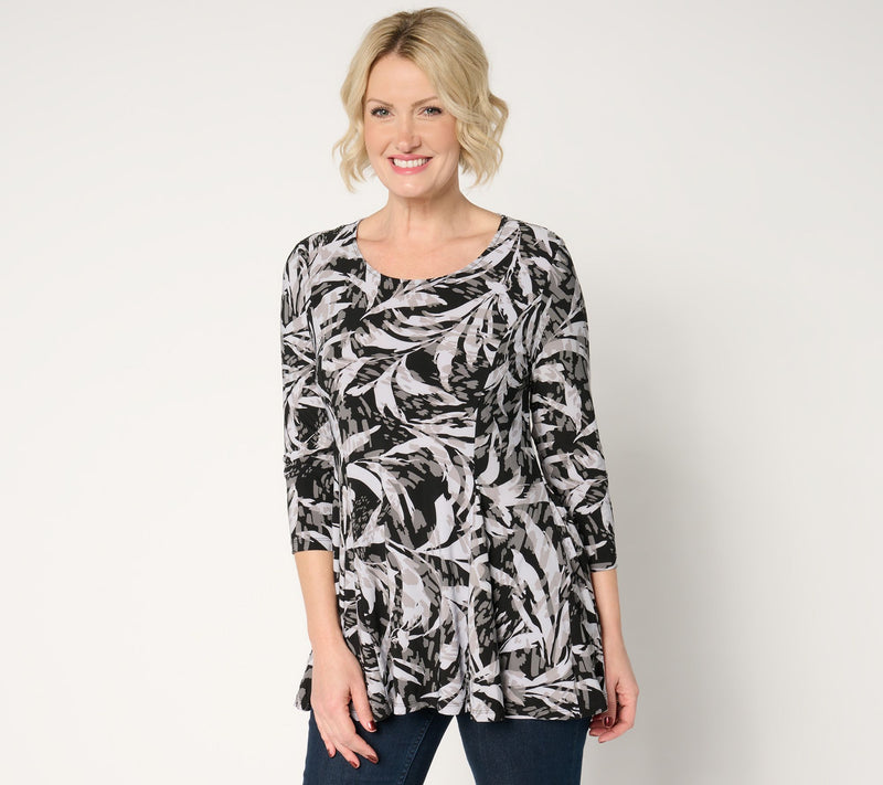 Women with Control Como Jersey Godet Top — View 21