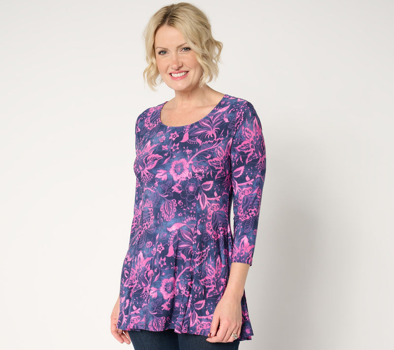 Women with Control Como Jersey Godet Top — View 22