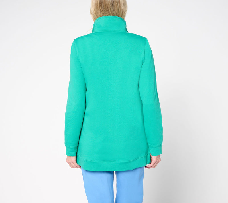 Denim & Co. Regular EasyWear French Terry Tunic Jacket — View 16