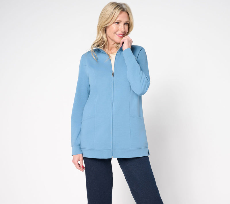 Denim & Co. Regular EasyWear French Terry Tunic Jacket — View 11