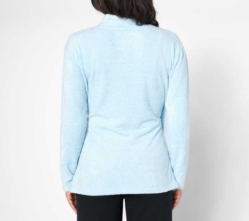 MUK LUKS Feather Down Side-Tie Cardigan — View 14