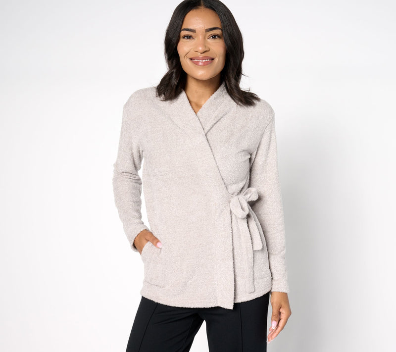 MUK LUKS Feather Down Side-Tie Cardigan — View 11