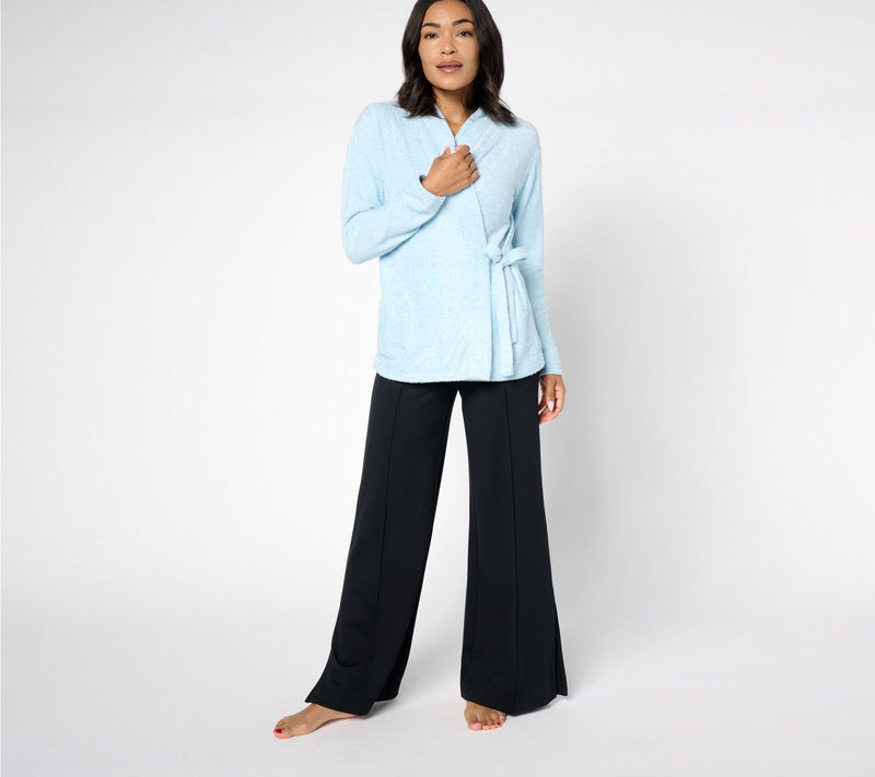 MUK LUKS Feather Down Side-Tie Cardigan — View 15