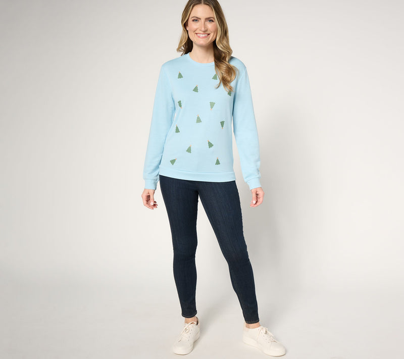 MUK LUKS French Terry Unisex Holiday Party Sweatshirt — View 14