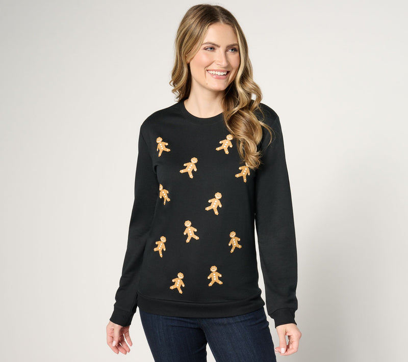 MUK LUKS French Terry Unisex Holiday Party Sweatshirt — View 11