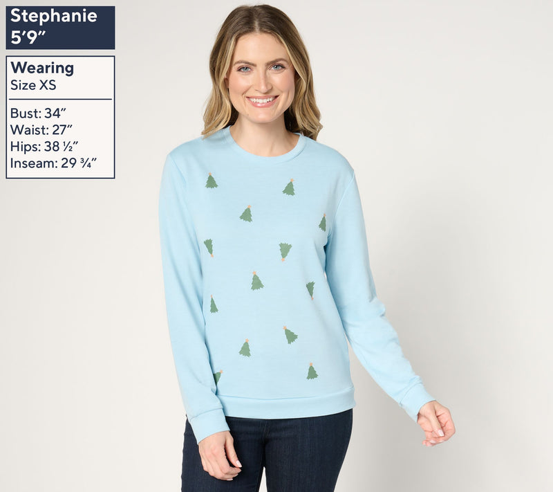 MUK LUKS French Terry Unisex Holiday Party Sweatshirt — View 12