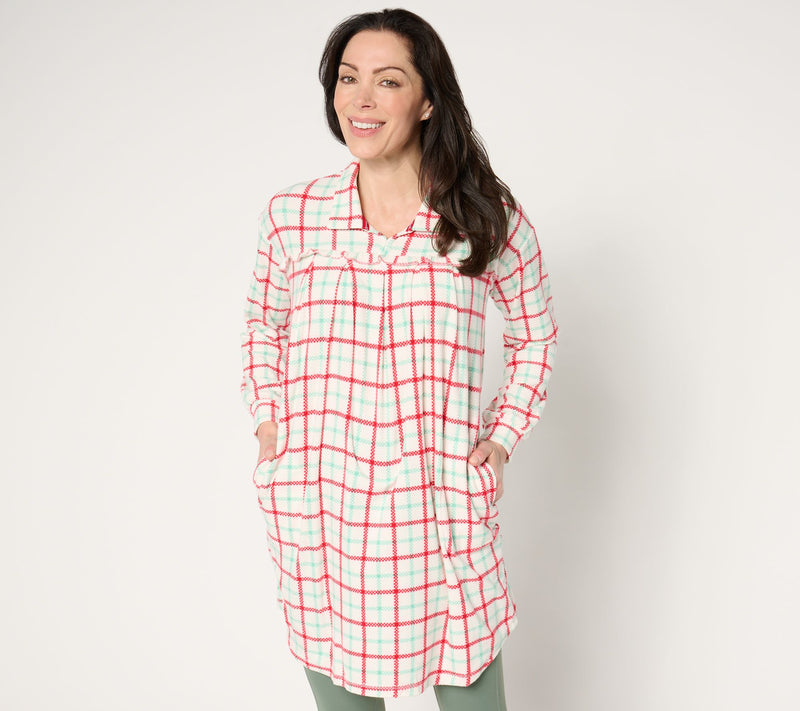 MUK LUKS Thermal Fleece Notch Collar Lounger — View 11