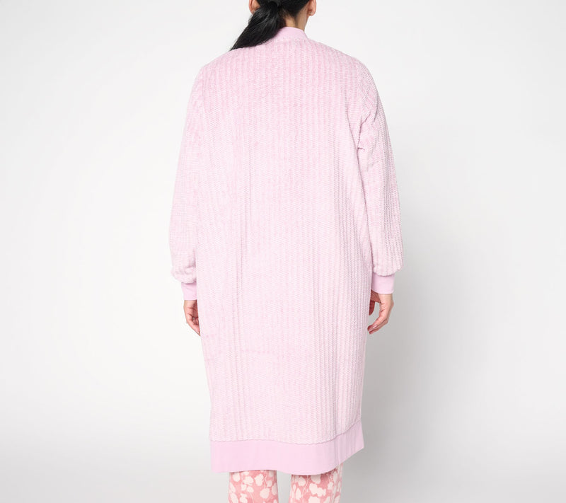 Berkshire Homewear Dobby Rib Heathered Cardigan — View 4
