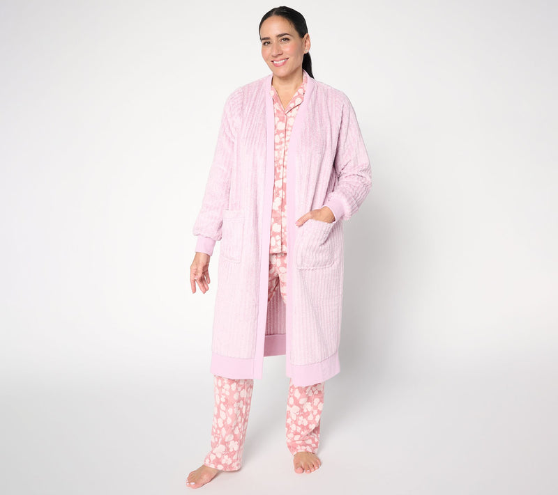 Berkshire Homewear Dobby Rib Heathered Cardigan — View 5