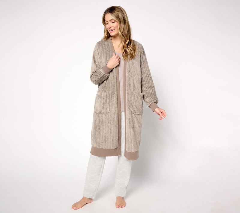 Berkshire Homewear Dobby Rib Heathered Cardigan — View 15