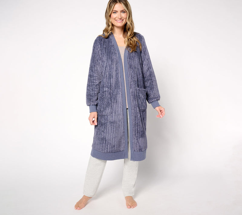 Berkshire Homewear Dobby Rib Heathered Cardigan — View 17