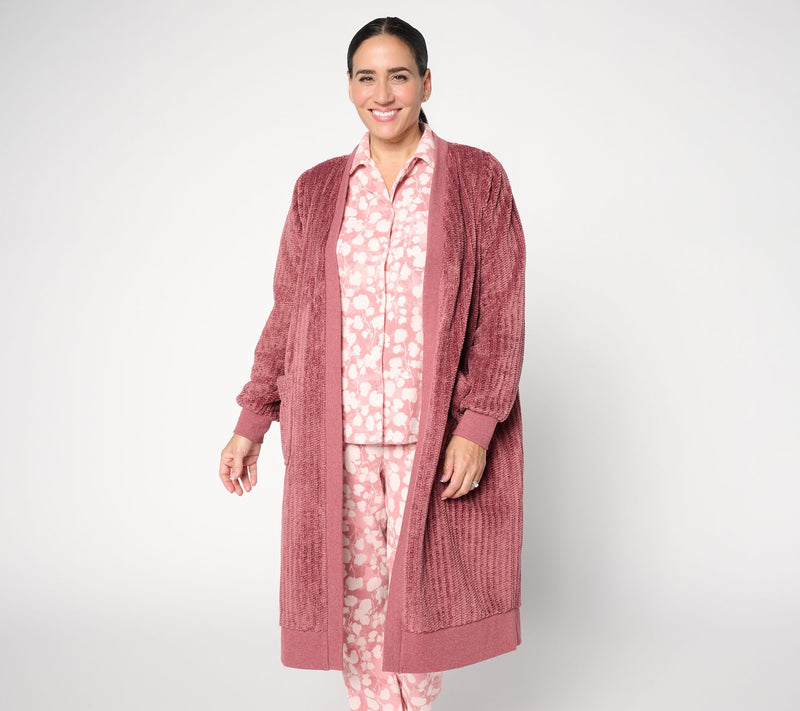 Berkshire Homewear Dobby Rib Heathered Cardigan — View 18
