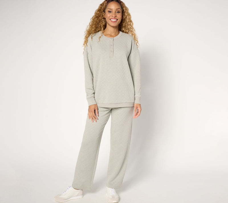 Berkshire Homewear Triple Needle Quilted Lounge Set — View 15