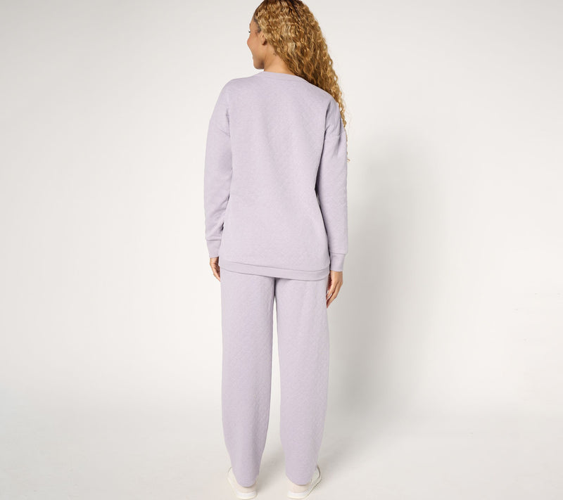 Berkshire Homewear Triple Needle Quilted Lounge Set — View 4