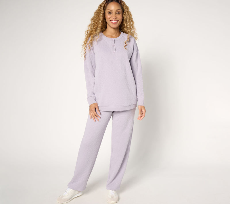 Berkshire Homewear Triple Needle Quilted Lounge Set — Main view