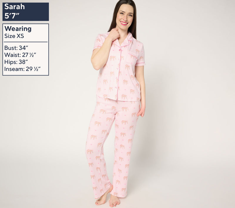 P.J. Salvage x Cozy Zoe Short-Sleeve Notch-Collar Pajama Set — View 12
