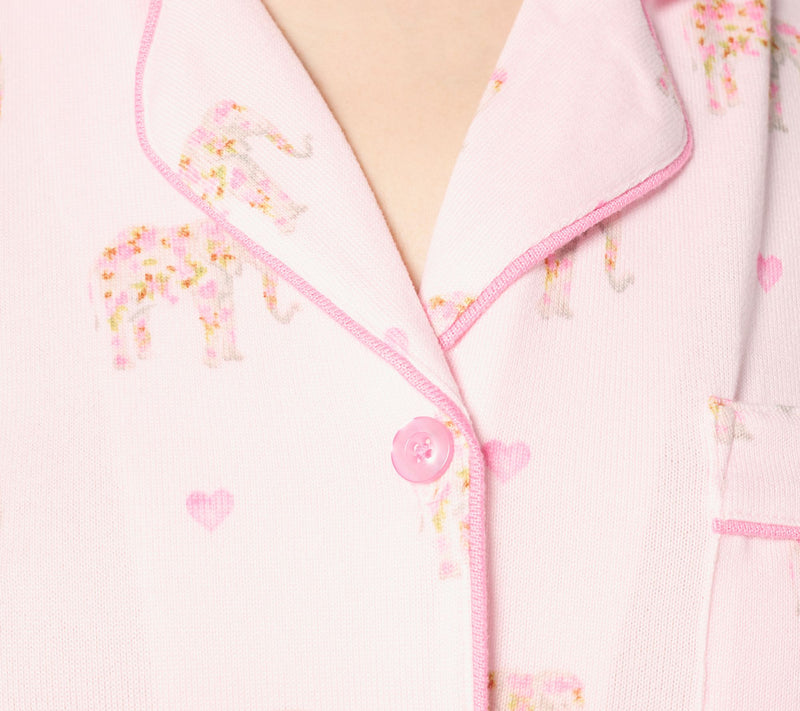 P.J. Salvage x Cozy Zoe Short-Sleeve Notch-Collar Pajama Set — View 14