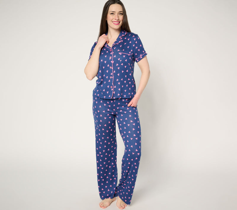 P.J. Salvage x Cozy Zoe Short-Sleeve Notch-Collar Pajama Set — View 11