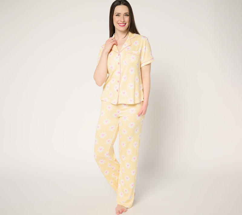 P.J. Salvage x Cozy Zoe Short-Sleeve Notch-Collar Pajama Set — View 5