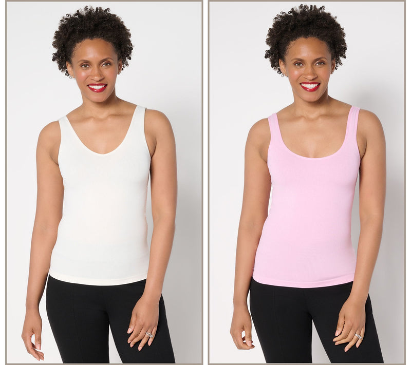 Breezies Cooling Comfort Seamless Reversible Cami Set of 2 — View 13