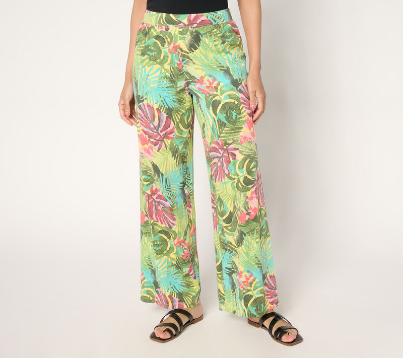 Denim & Co. Beach Jersey Tall Full Length Wide Leg Pant — View 6