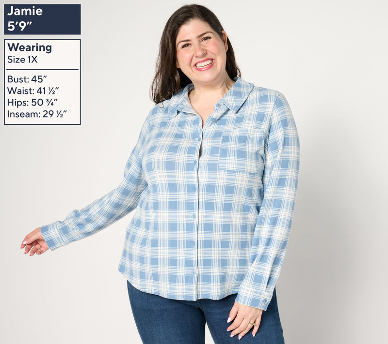 Denim & Co. Adaptive Heavenly Jersey Pleat Back Tunic — View 10
