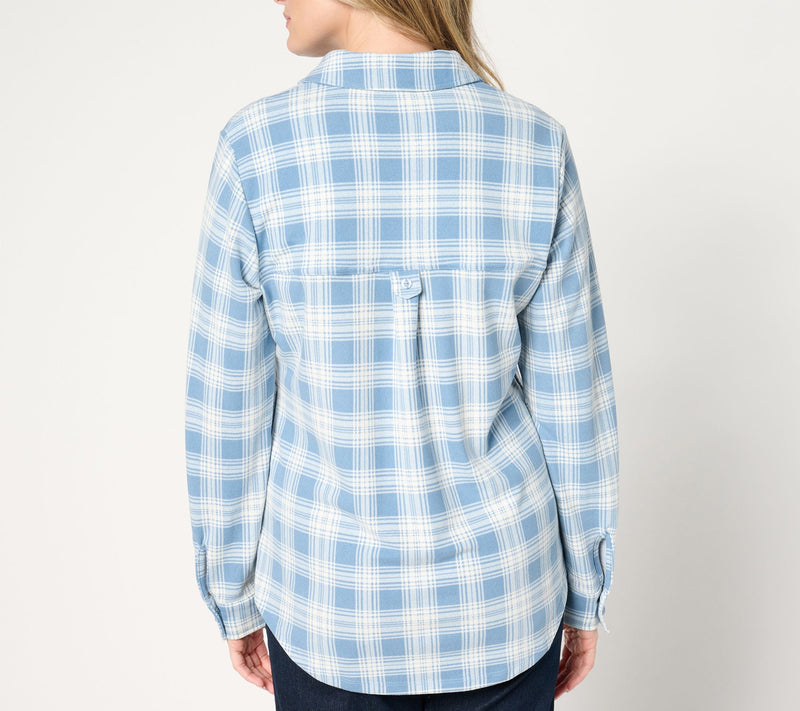 Denim & Co. Adaptive Heavenly Jersey Pleat Back Tunic — View 12