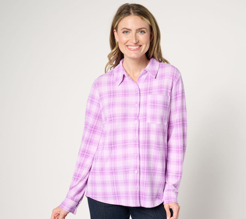 Denim & Co. Adaptive Heavenly Jersey Pleat Back Tunic — View 3