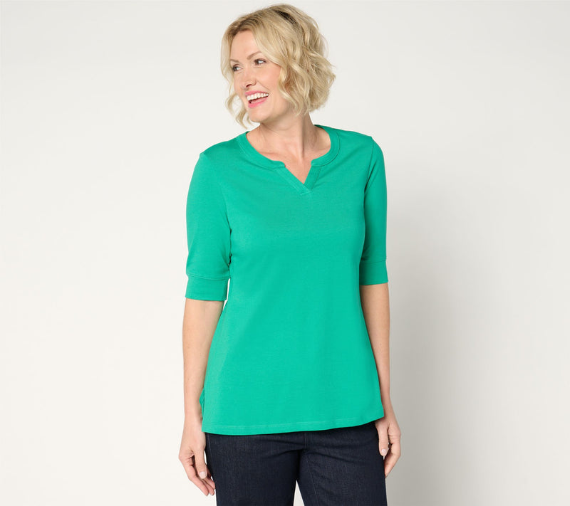Denim & Co. Essentials Regular Perfect Jersey Tunic — Main view