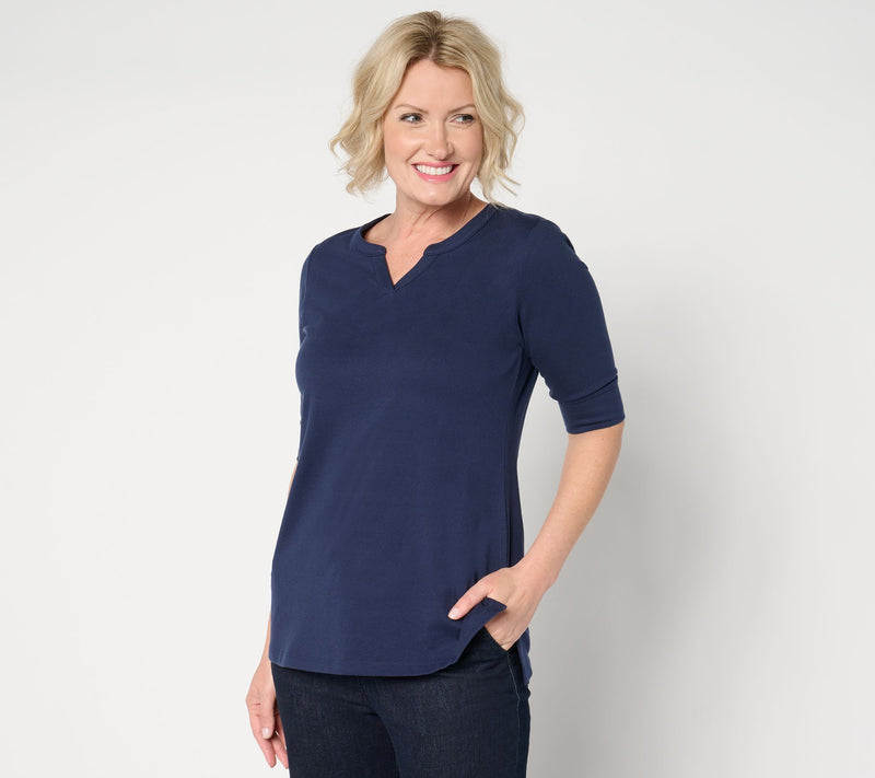 Denim & Co. Essentials Regular Perfect Jersey Tunic — View 3