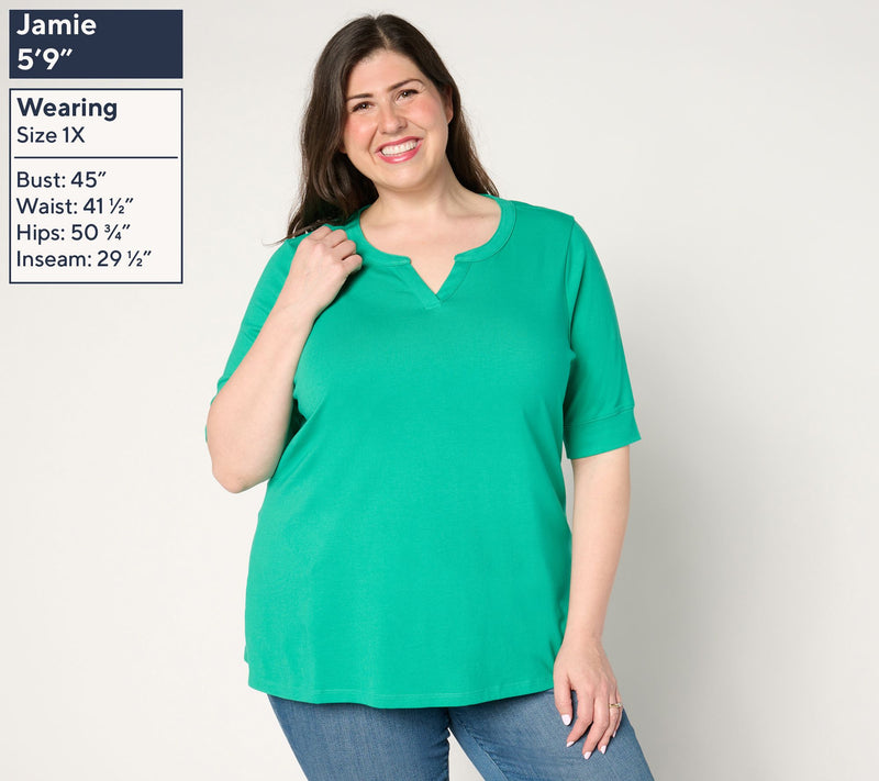 Denim & Co. Essentials Regular Perfect Jersey Tunic — View 6