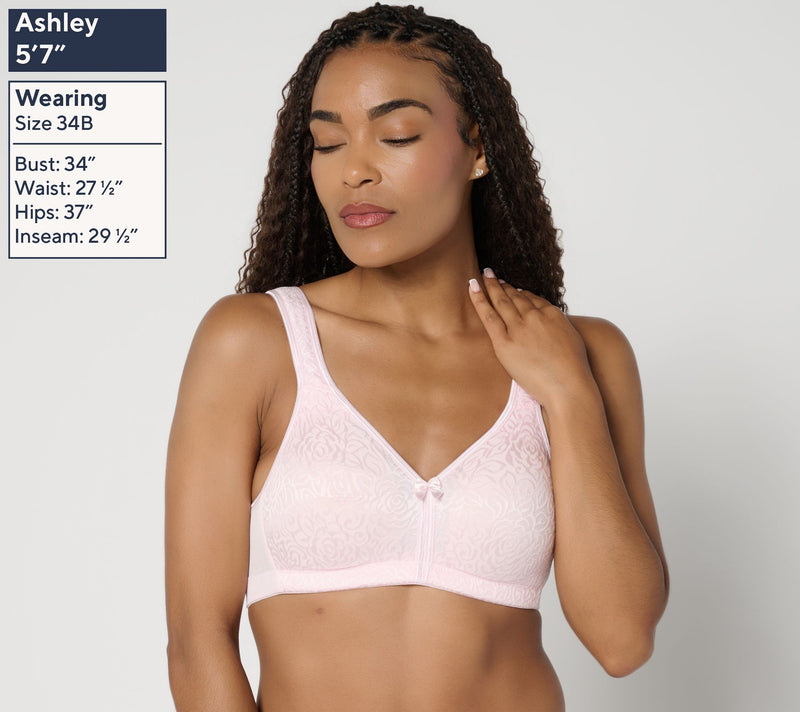 Breezies Wild Rose Seamless Wirefree Support Bra -Fashion — View 15