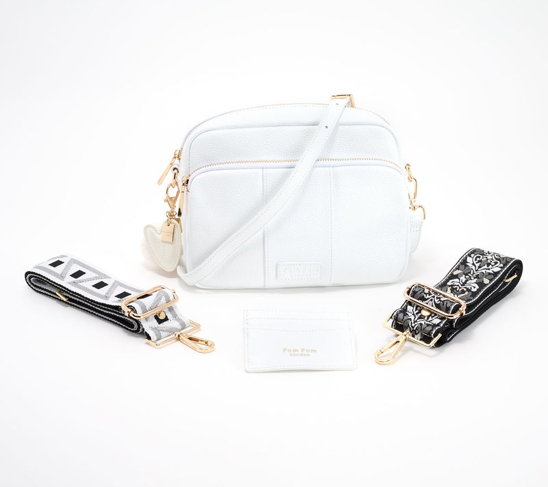 Pom Pom London Original Plus Leather Crossbody Bag w/ Accessories — View 7