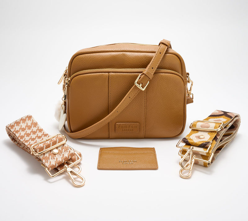 Pom Pom London Original Plus Leather Crossbody Bag w/ Accessories — View 19