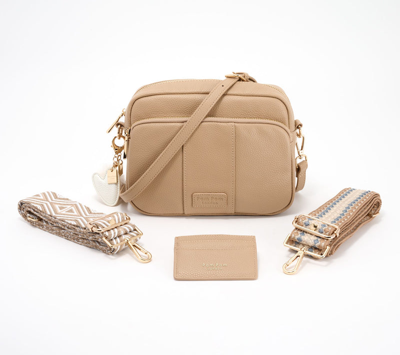 Pom Pom London Original Plus Leather Crossbody Bag w/ Accessories — View 11