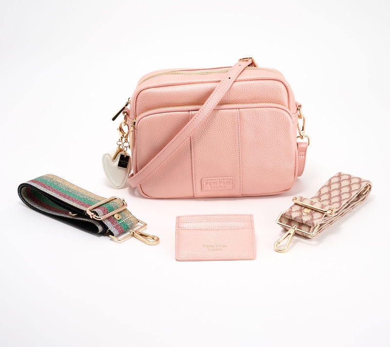Pom Pom London Original Plus Leather Crossbody Bag w/ Accessories — View 13