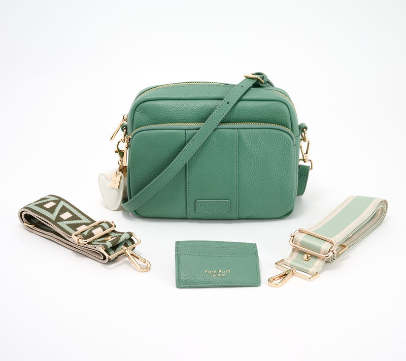 Pom Pom London Original Plus Leather Crossbody Bag w/ Accessories — View 15