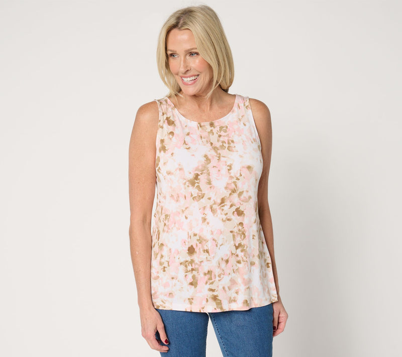 Susan Graver Printed Liquid Knit Sleeveless Top — View 16