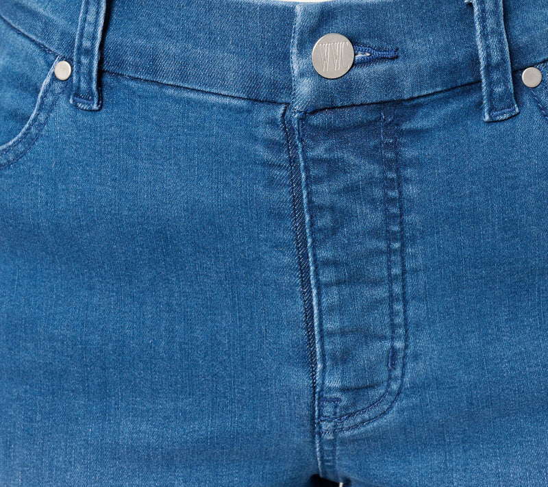 Women with Control Contour Curves Regular Indigo Wash Denim Pants — View 10