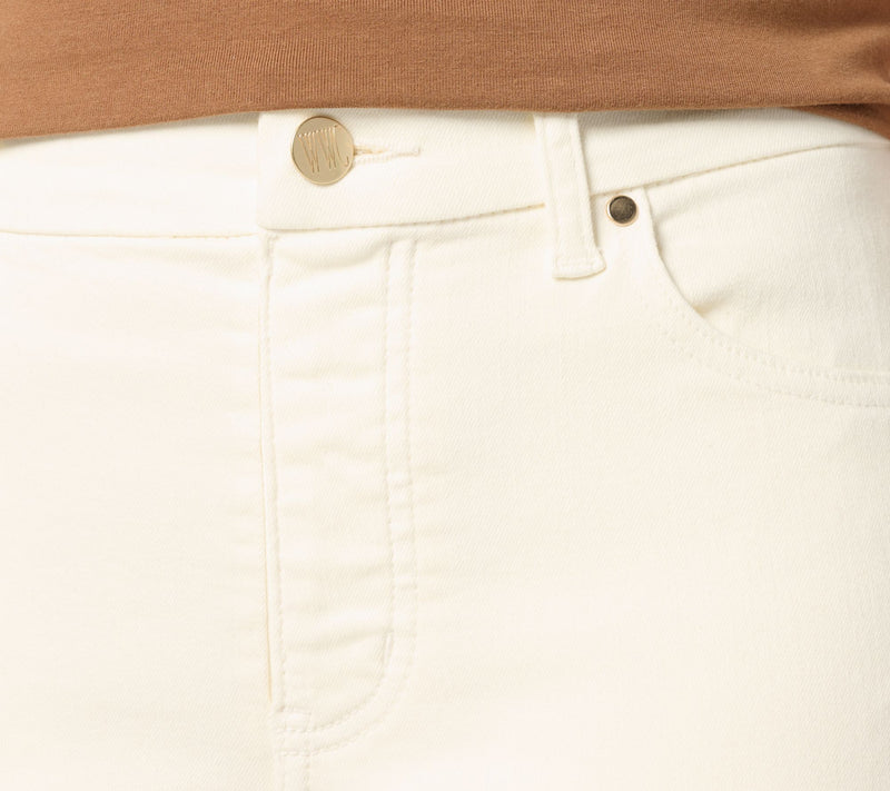 Women with Control Contour Curves Regular Ivory Wash Denim Pants — View 6