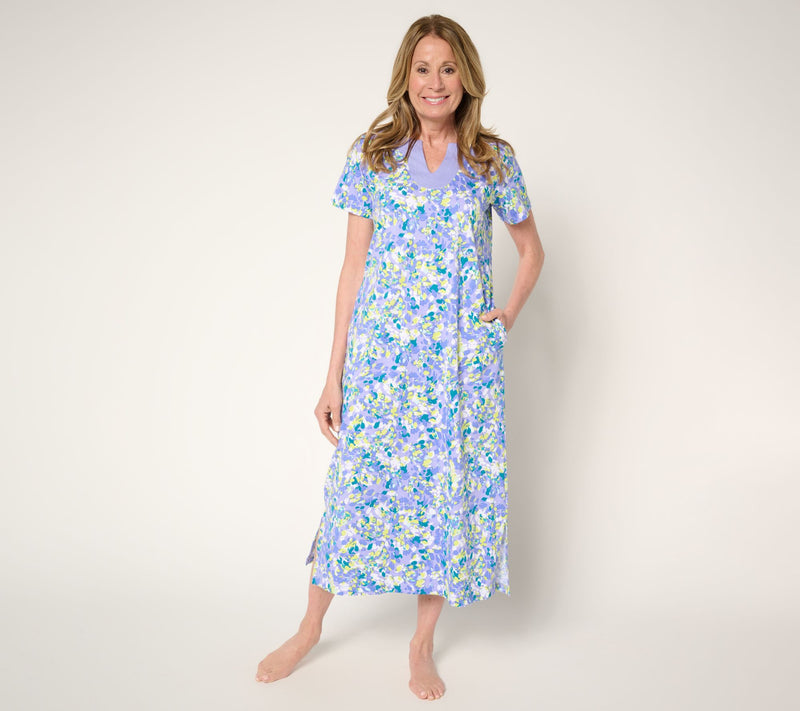 Carole Hochman 100% Cotton Maxi Dress with Trapunto Detail — Main view