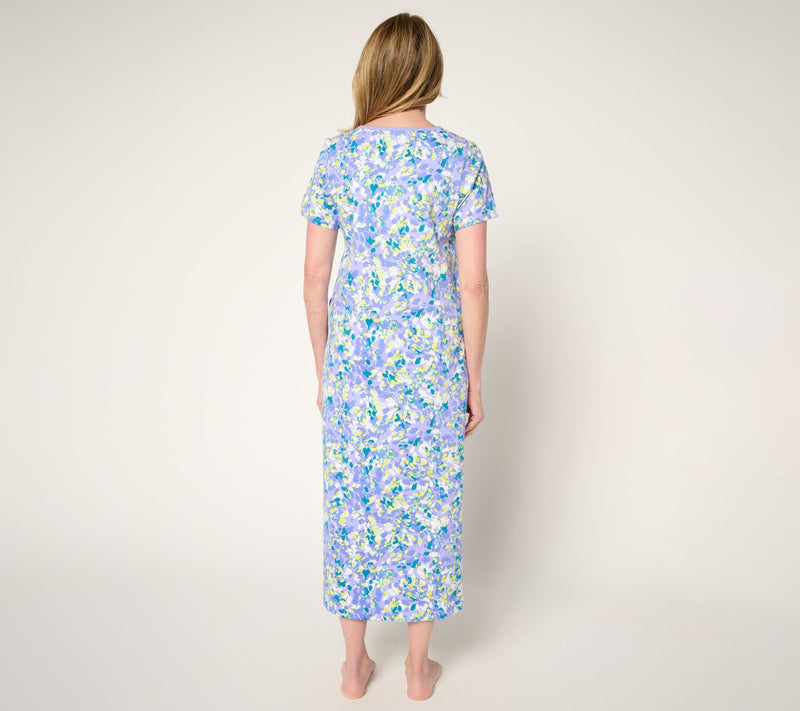 Carole Hochman 100% Cotton Maxi Dress with Trapunto Detail — View 11