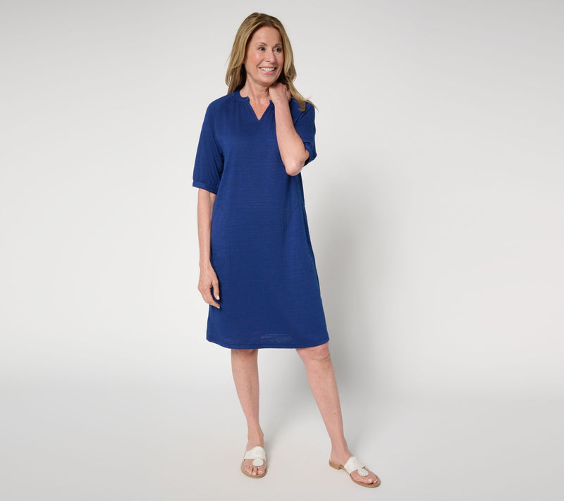 Stan Herman Crepe Knit Elbow Sleeve Halftan — View 9