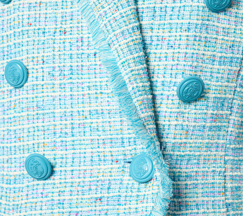 Belle by Kim Gravel Class & Sass Spring Tweed Stretch Blazer — View 14