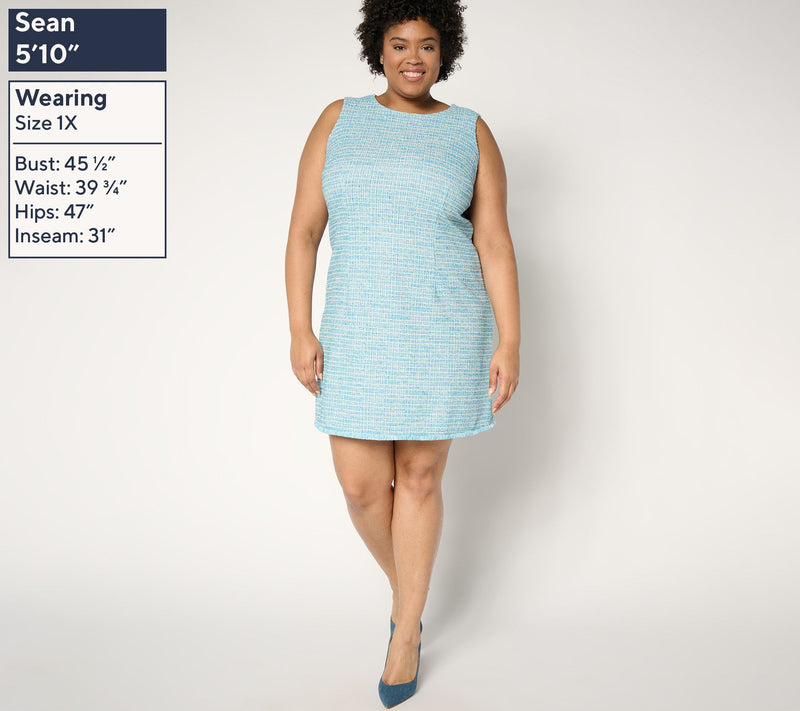 Belle by Kim Gravel Regular Class & Sass Spring Tweed Dress — View 4