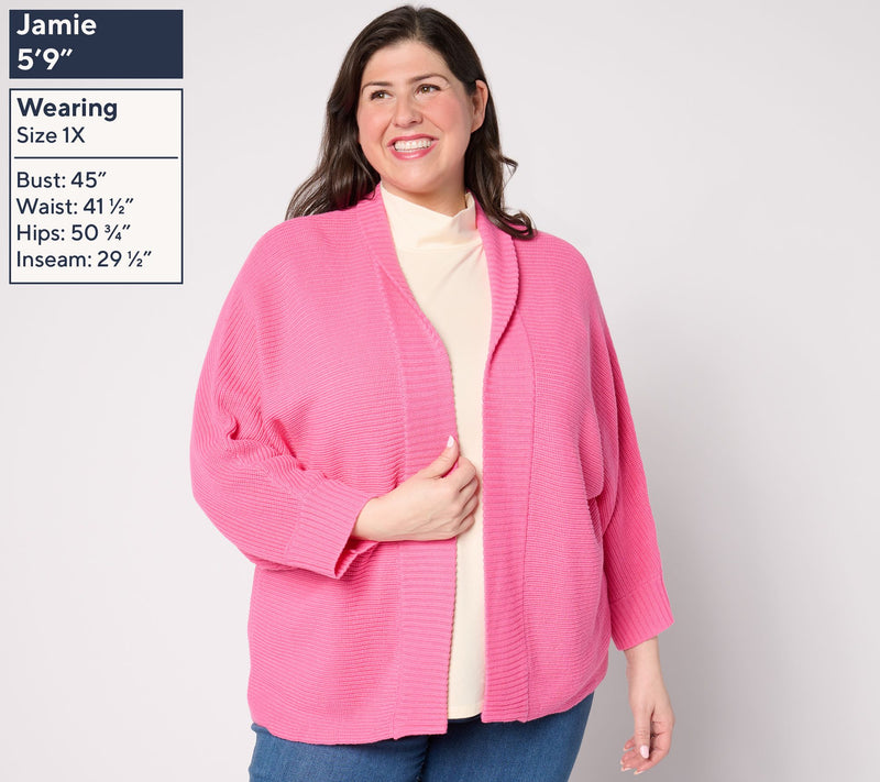 Belle by Kim Gravel Dare to be Bright Shaker Knit Cardigan — View 14
