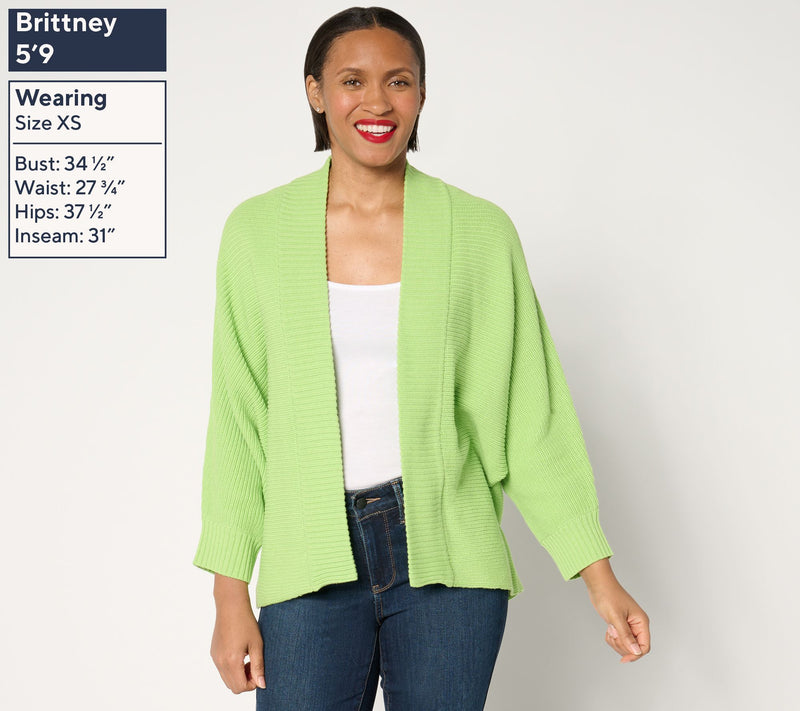 Belle by Kim Gravel Dare to be Bright Shaker Knit Cardigan — View 15