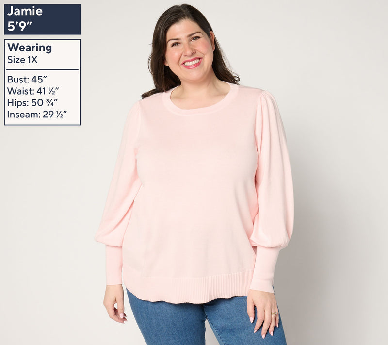 Belle by Kim Gravel Hello Spring Bishop Sleeve Sweater — View 12