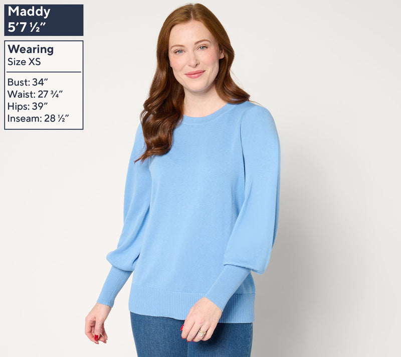 Belle by Kim Gravel Hello Spring Bishop Sleeve Sweater — View 13