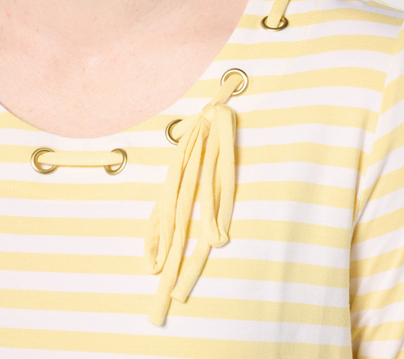 Belle by Kim Gravel Seas the Day Sailor Striped Bow Tied Top — View 6